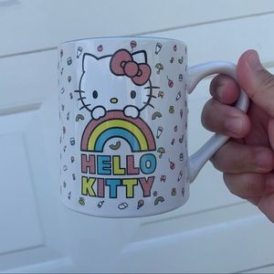 Hello Kitty pastel rainbow coffee mug